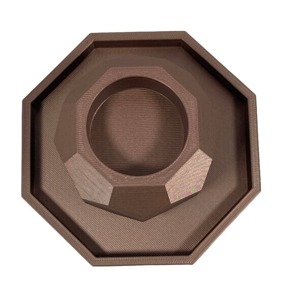 Small Hexagon LED Tealight Candle Holder w/Tealight LED Candle Multi-Color - Picture 5 of 11